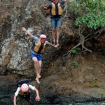 Jumping to the river