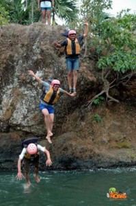 Jumping to the river